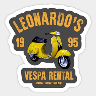 Leonardo's Vespa Sticker